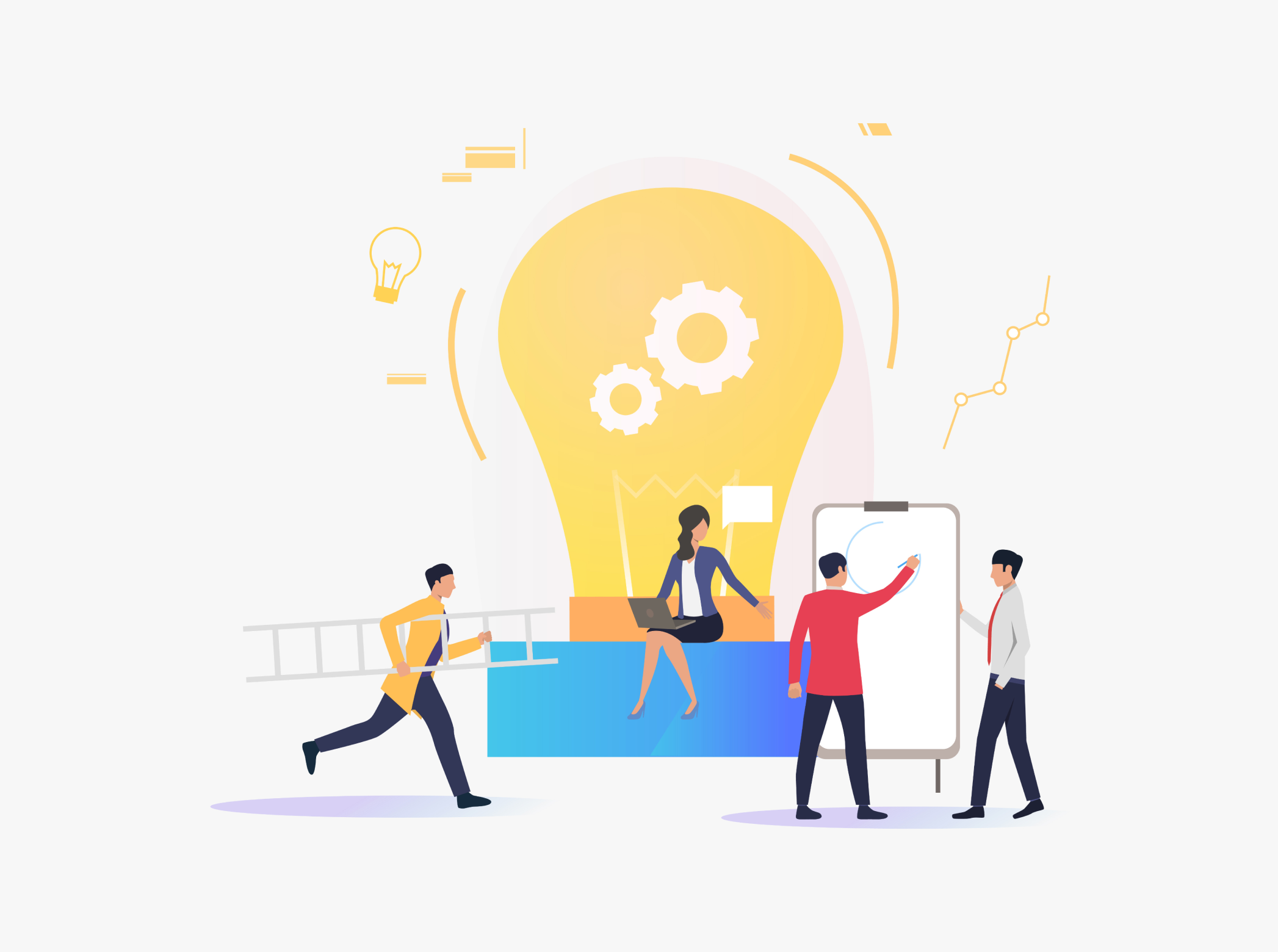 Mobile app development team collaborating on a project